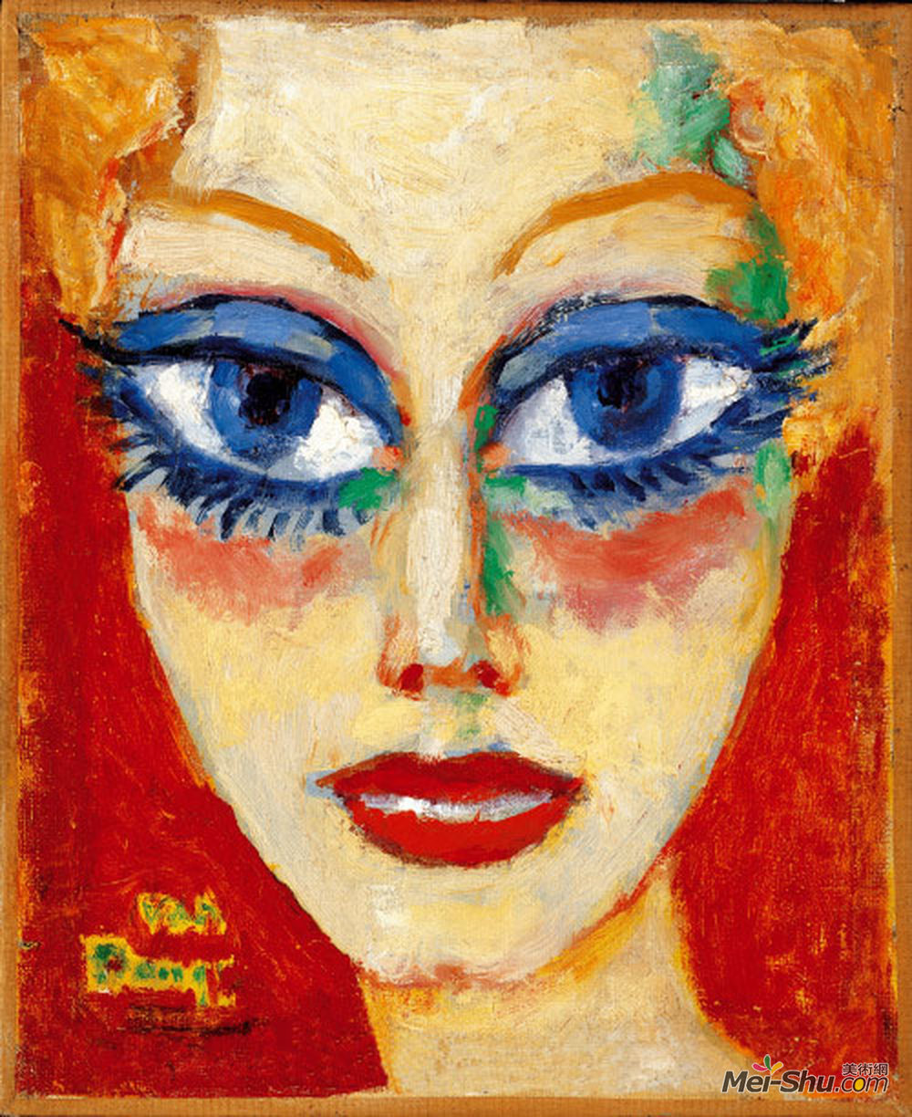 凯斯·凡·东根(Kees van Dongen)高清作品《蓝眼睛的女人》