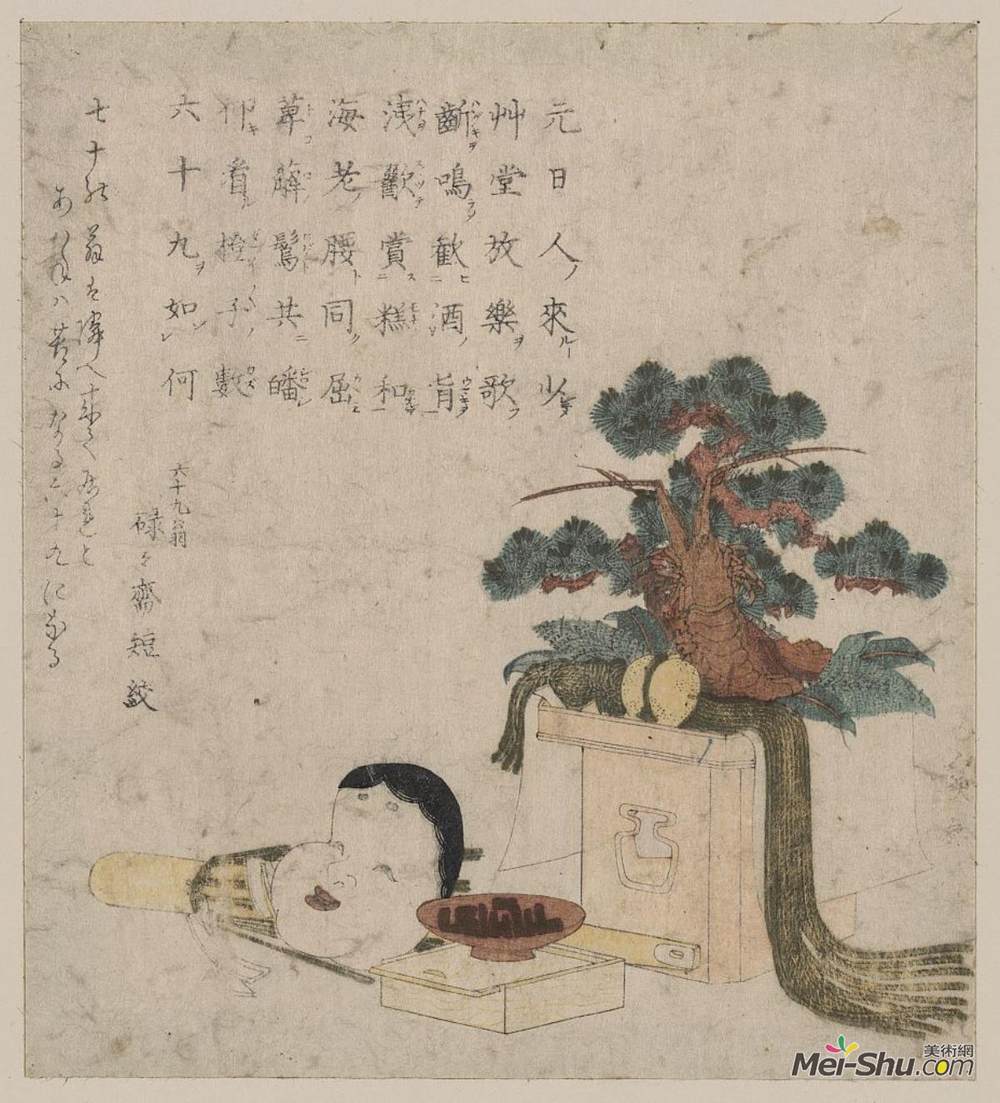 溪斋英泉(Keisai Eisen)高清作品《宝塔三宝饰》