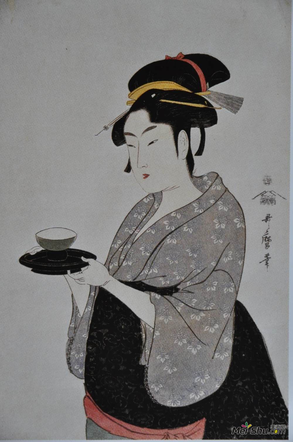 喜多川歌麿(Kitagawa Utamaro)高清作品《Portrait of Naniwaya Okita》