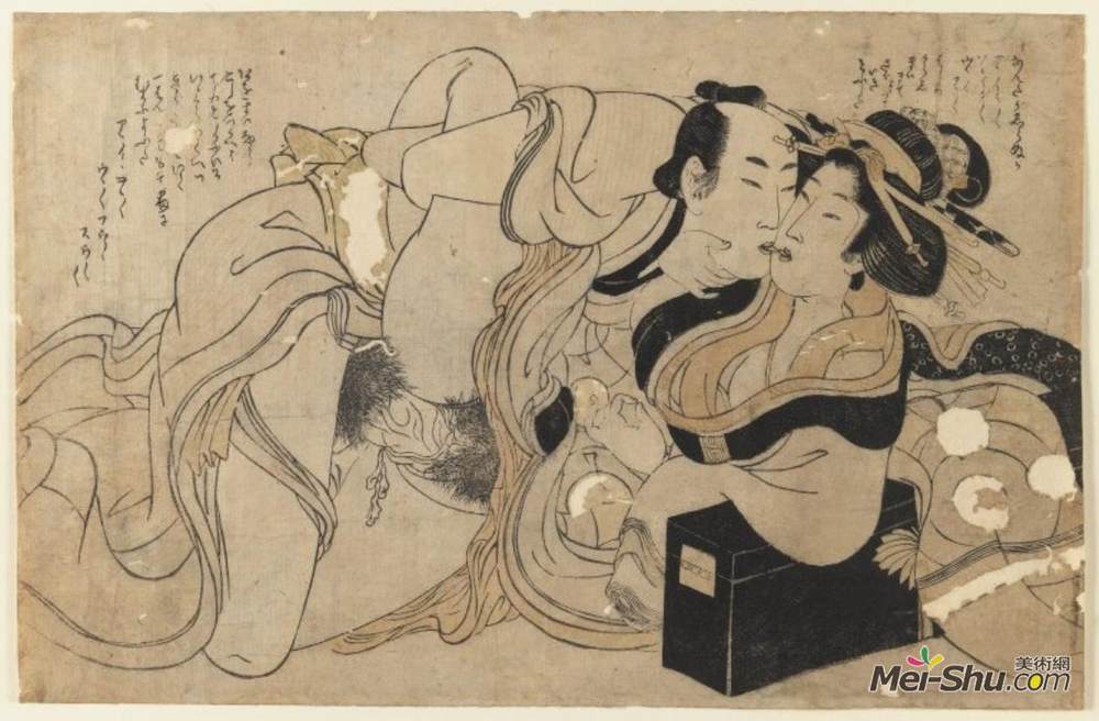 喜多川歌麿(Kitagawa Utamaro)高清作品《风流夫妻》