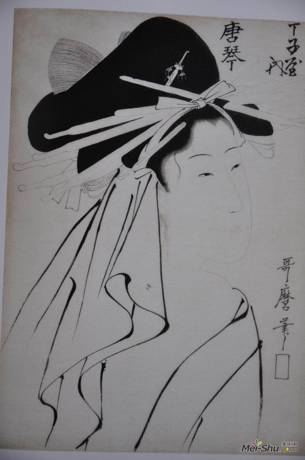 喜多川歌麿(Kitagawa Utamaro)高清作品《妓女卡拉科特》