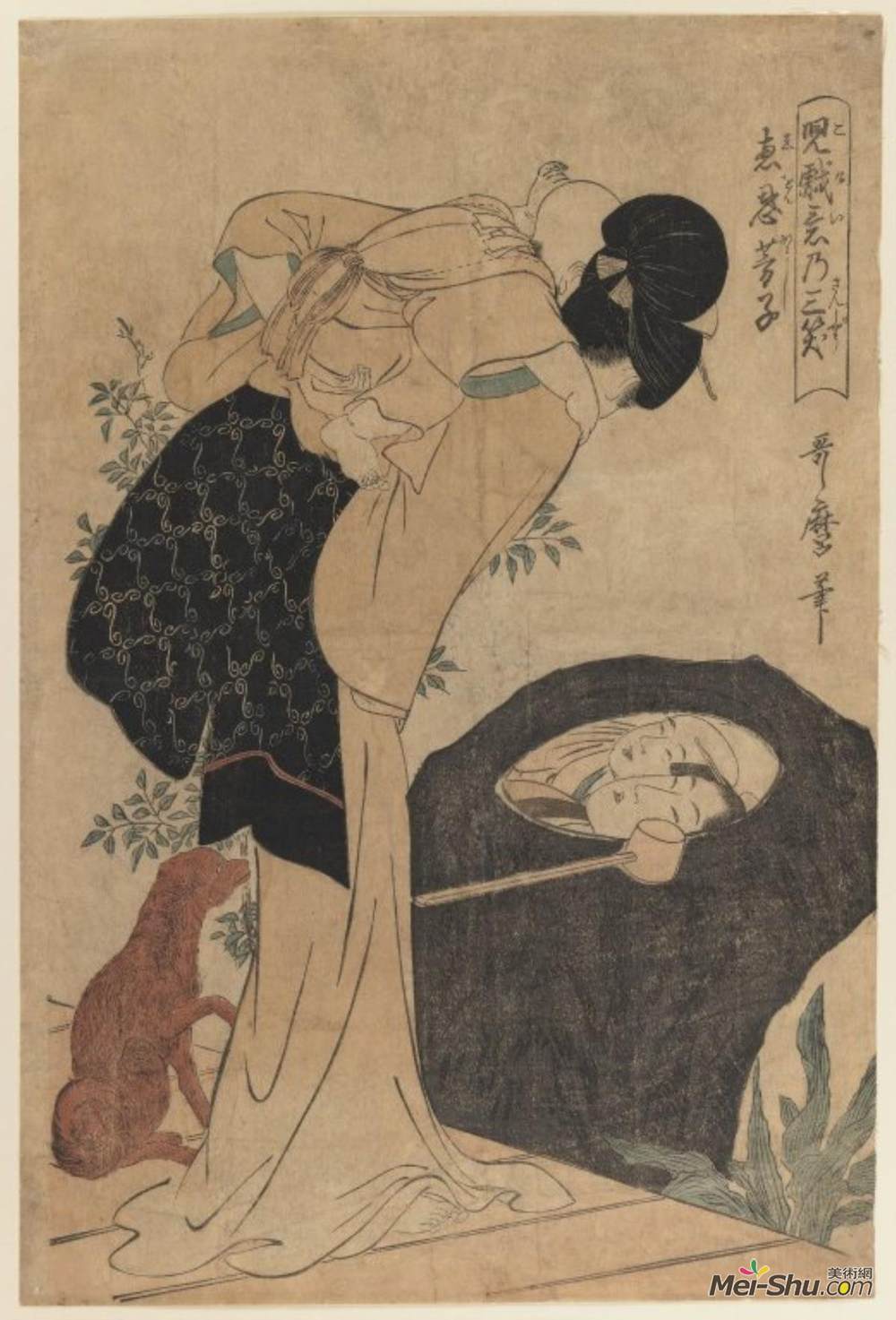 喜多川歌麿(Kitagawa Utamaro)高清作品《妇女儿童》