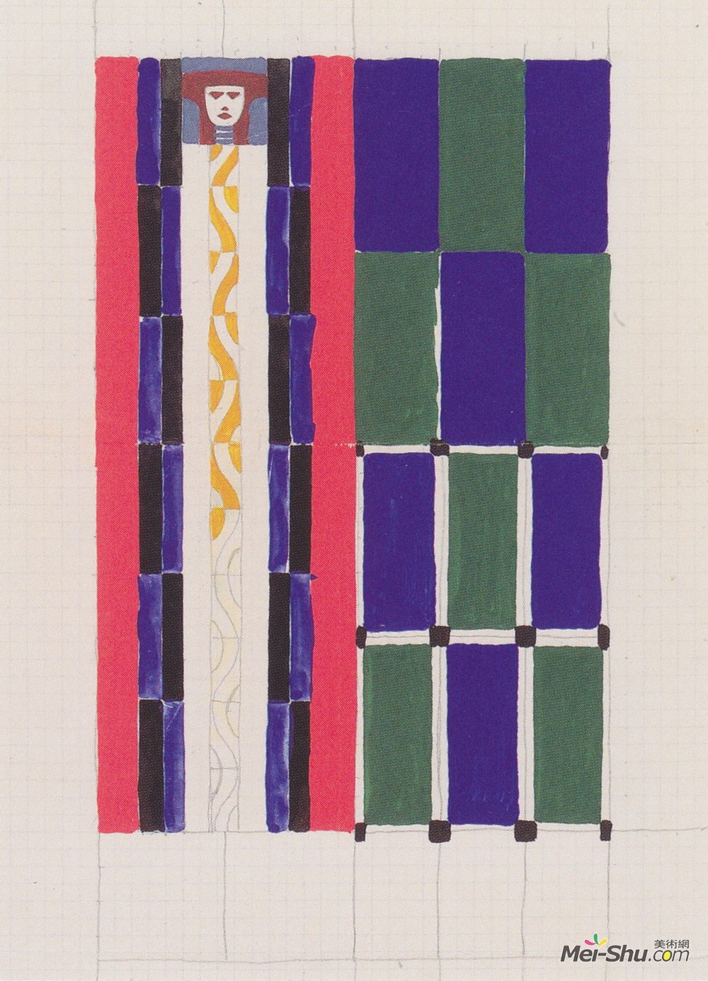 科罗曼·莫塞尔(Koloman Moser)高清作品《维也纳工坊海报简图》