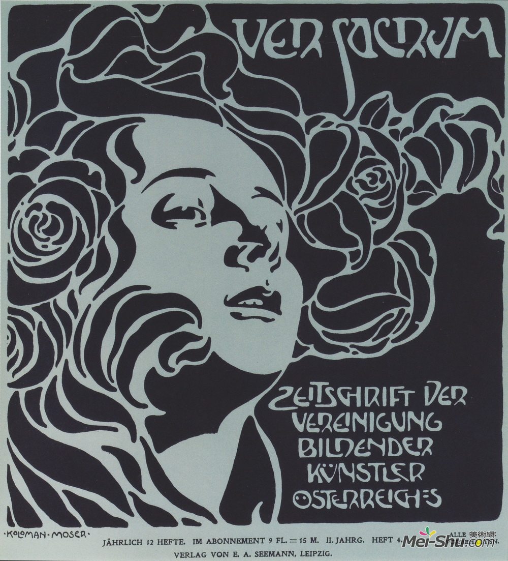 科罗曼·莫塞尔(koloman moser)高清作品:girls head.