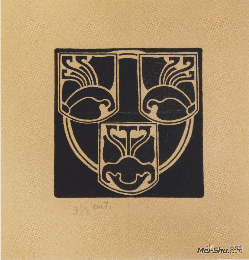 科罗曼·莫塞尔(Koloman Moser)高清作品《奥地利艺术家协会会徽草稿》