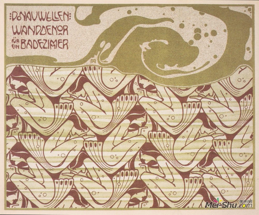 科罗曼·莫塞尔(Koloman Moser)高清作品《多瑙河波浪》
