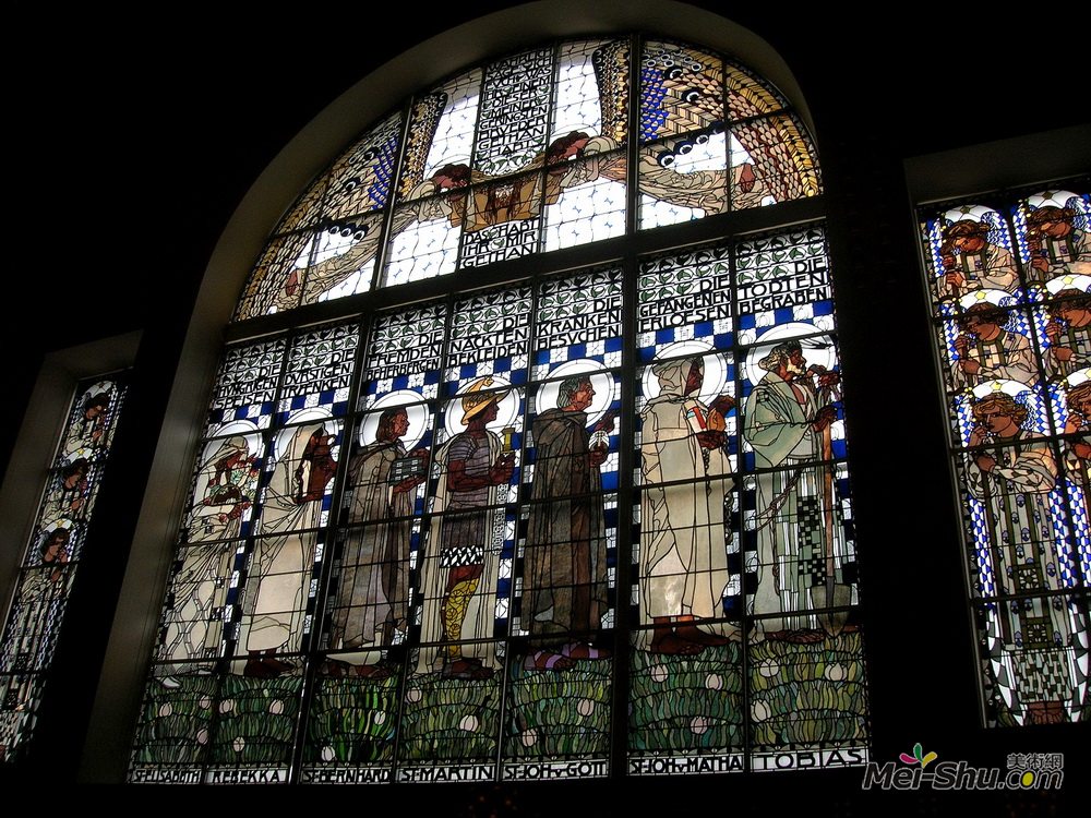 科罗曼·莫塞尔(Koloman Moser)高清作品《Steinhoch church in Vienna》
