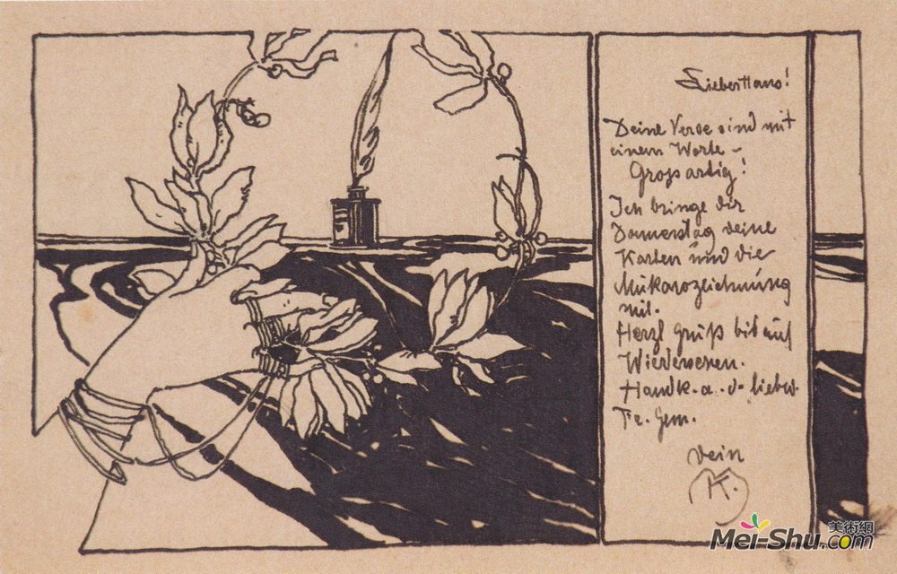 科罗曼·莫塞尔(Koloman Moser)高清作品《月桂花环》