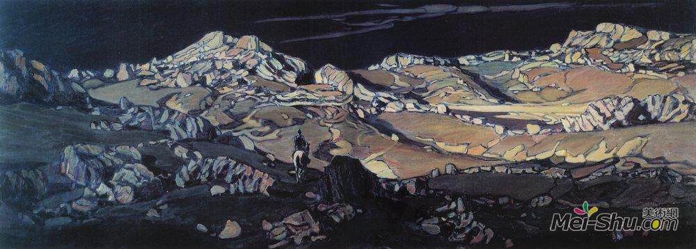 康斯坦丁·博加耶夫斯基(Konstantin Bogaevsky)高清作品《沙漠。故事。》