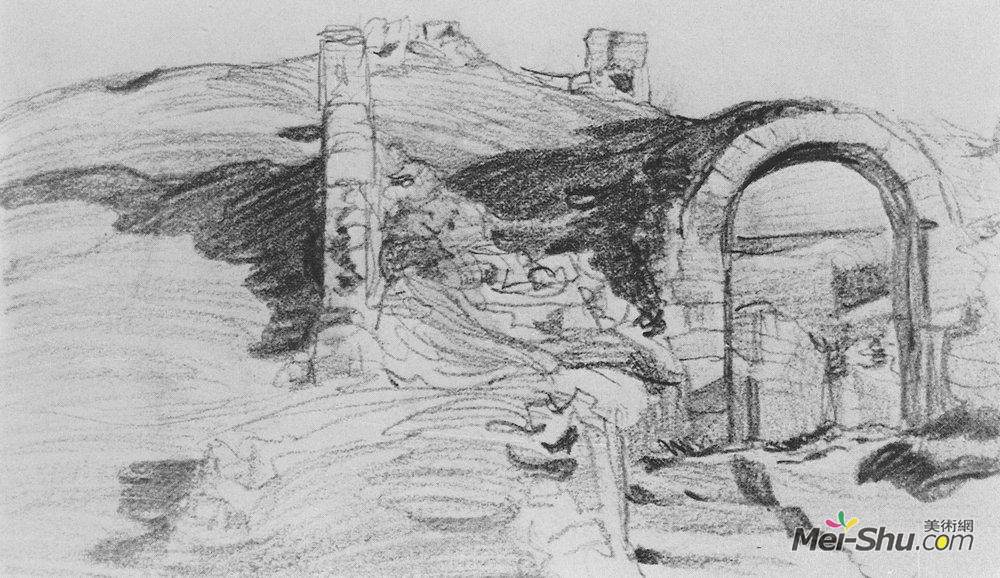康斯坦丁·博加耶夫斯基(Konstantin Bogaevsky)高清作品《塔内的大门》