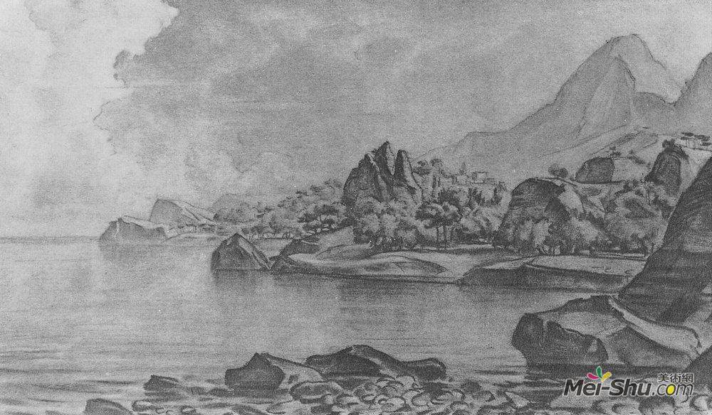 康斯坦丁·博加耶夫斯基(Konstantin Bogaevsky)高清作品《岩石海岸》