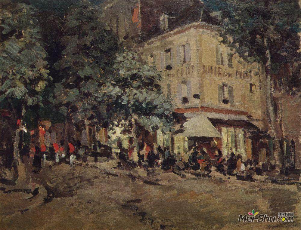 康斯坦丁·柯罗文(Konstantin Korovin)高清作品《维希的一条街》