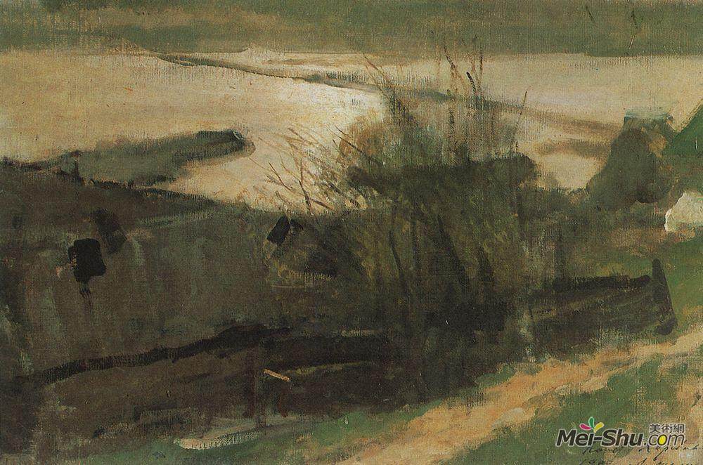 康斯坦丁·柯罗文(Konstantin Korovin)高清作品《在奥克》