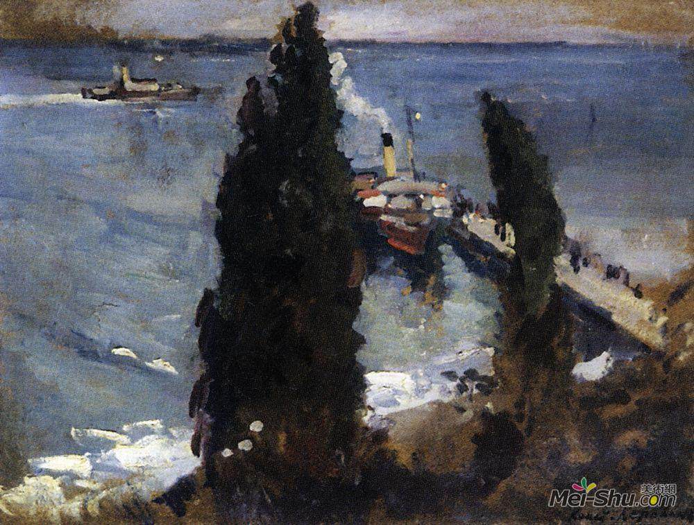 康斯坦丁·柯罗文(Konstantin Korovin)高清作品《古尔苏夫之夜》