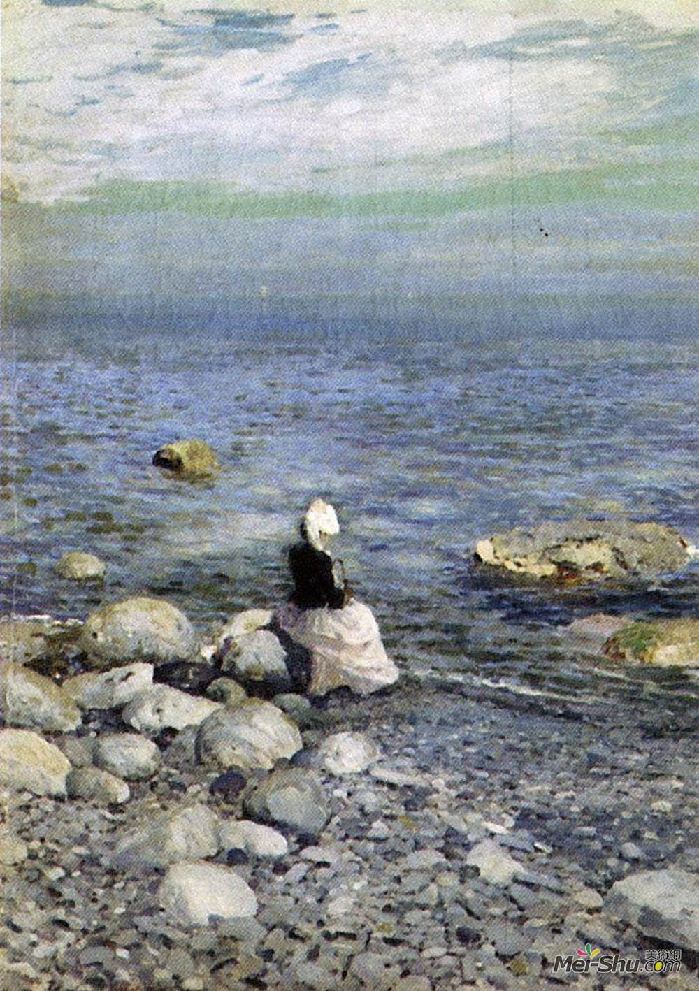 康斯坦丁·柯罗文(Konstantin Korovin)高清作品《在黑海的岸边》