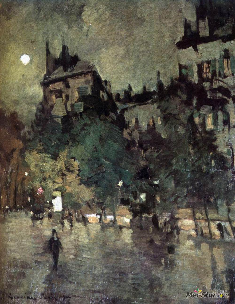 康斯坦丁·柯罗文(Konstantin Korovin)高清作品《雨后的巴黎》