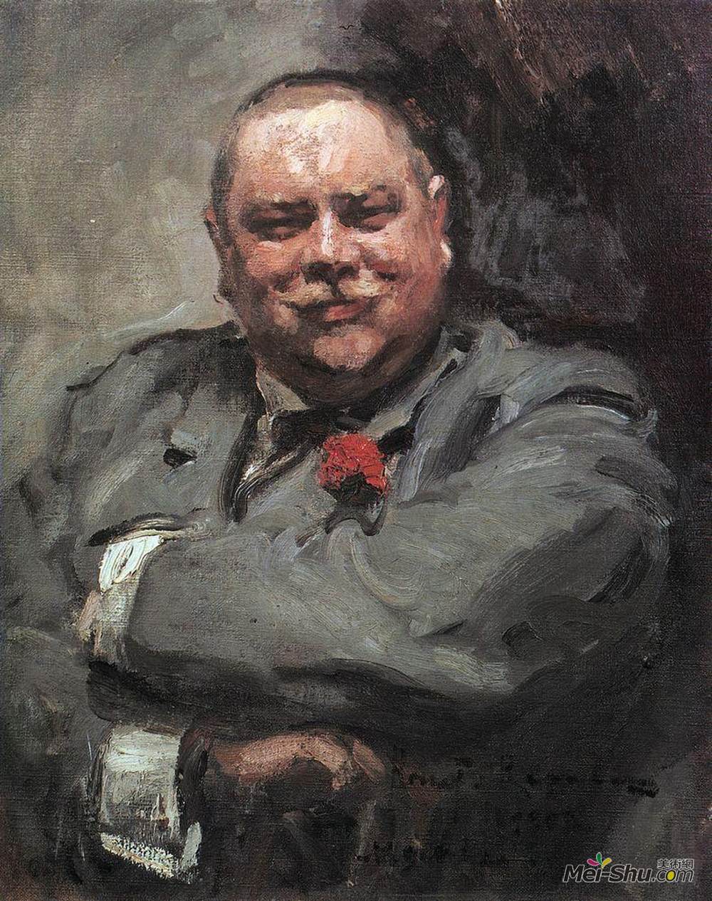 康斯坦丁·柯罗文(Konstantin Korovin)高清作品《Portrait of Nikolay Chichagov》