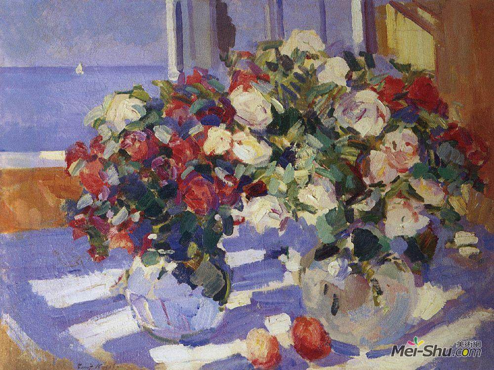 康斯坦丁·柯罗文(Konstantin Korovin)高清作品《玫瑰》