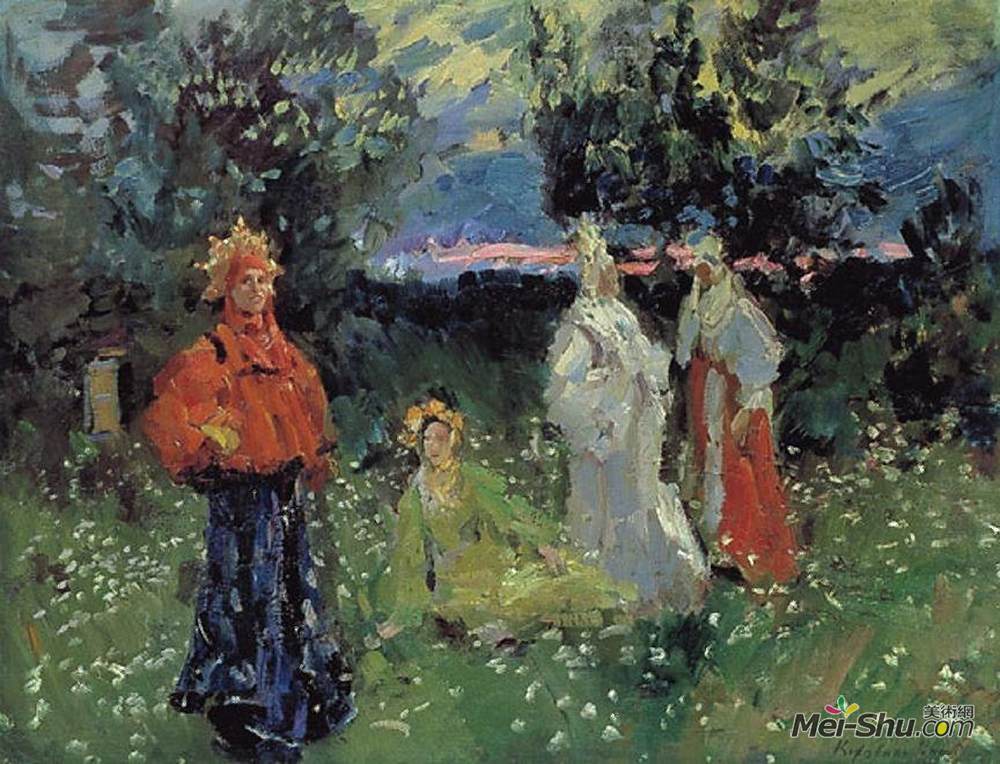 康斯坦丁·柯罗文(Konstantin Korovin)高清作品《春季仪式》