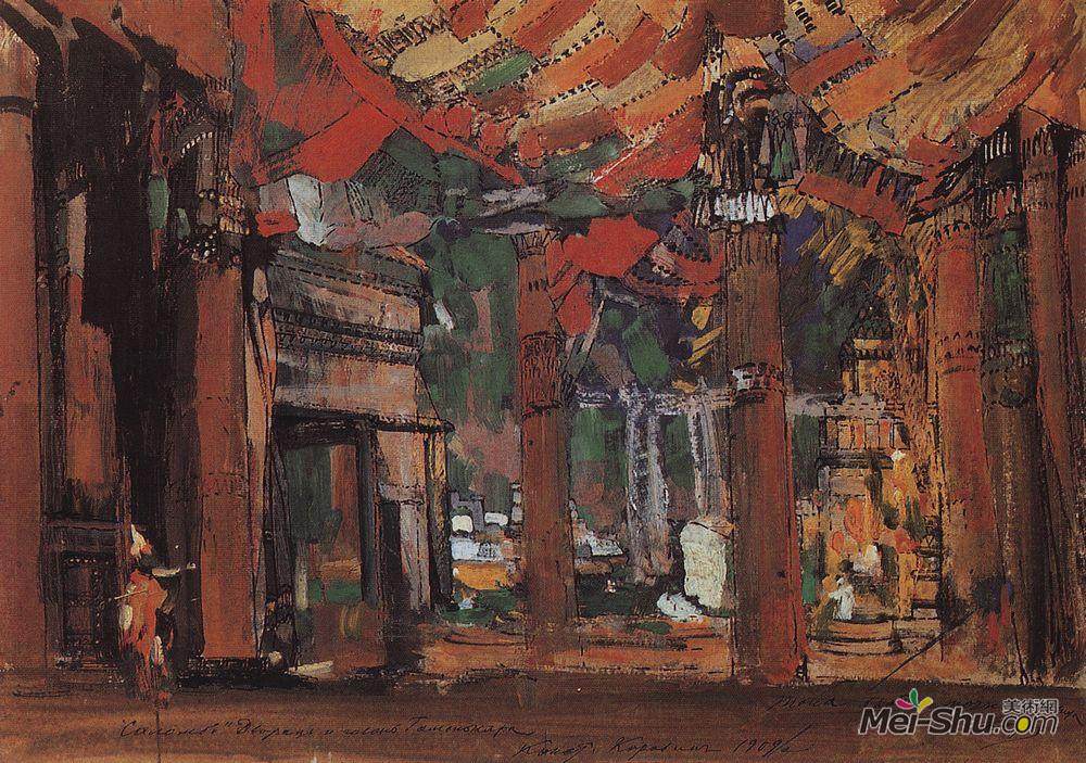 康斯坦丁·柯罗文(Konstantin Korovin)高清作品《宫殿与港湾》