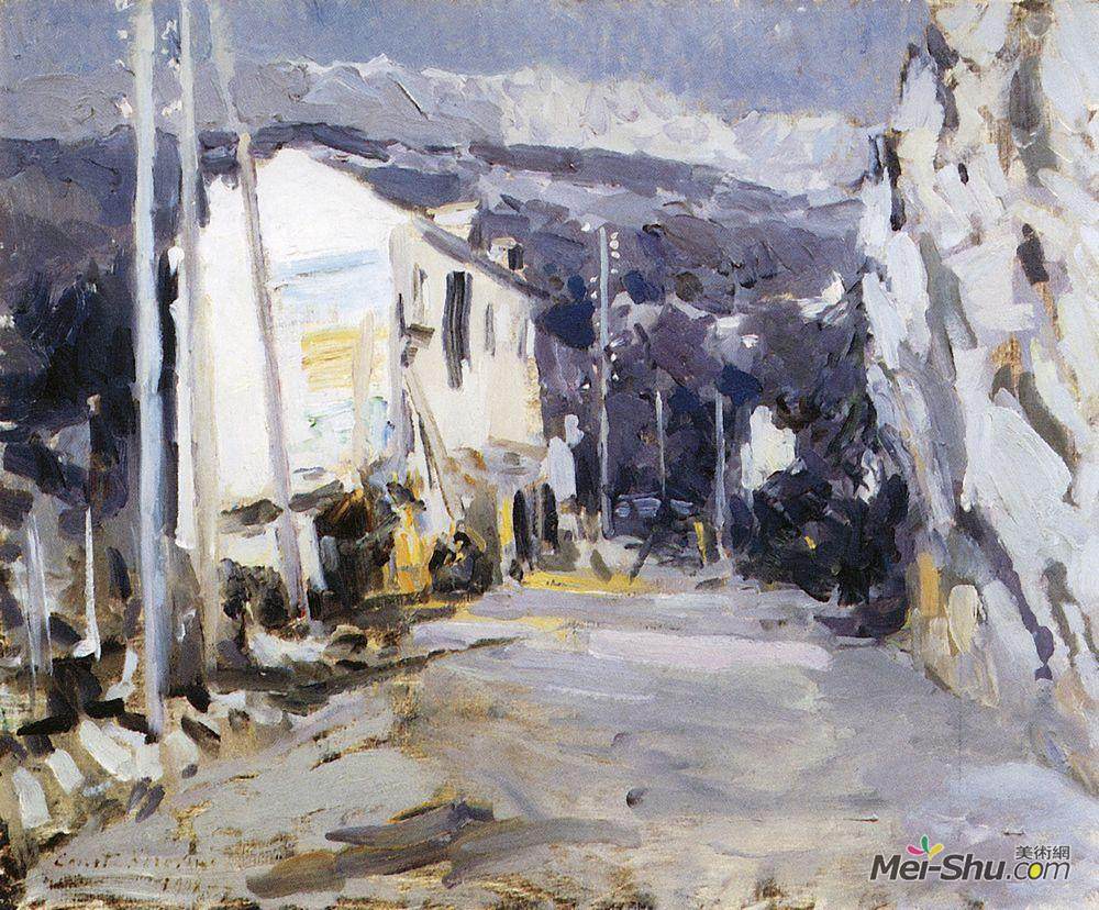 康斯坦丁·柯罗文(Konstantin Korovin)高清作品《南方城市的道路》
