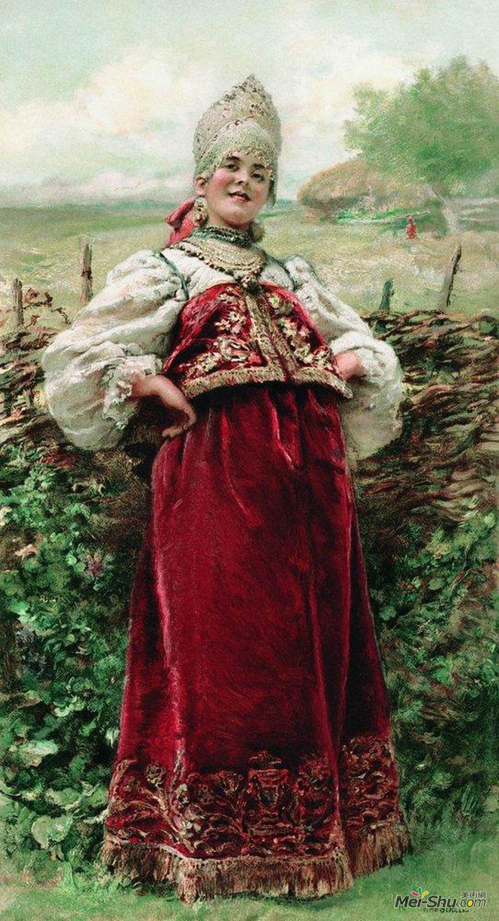 康斯坦丁·马科夫斯基(Konstantin Makovsky)高清作品《郊外》