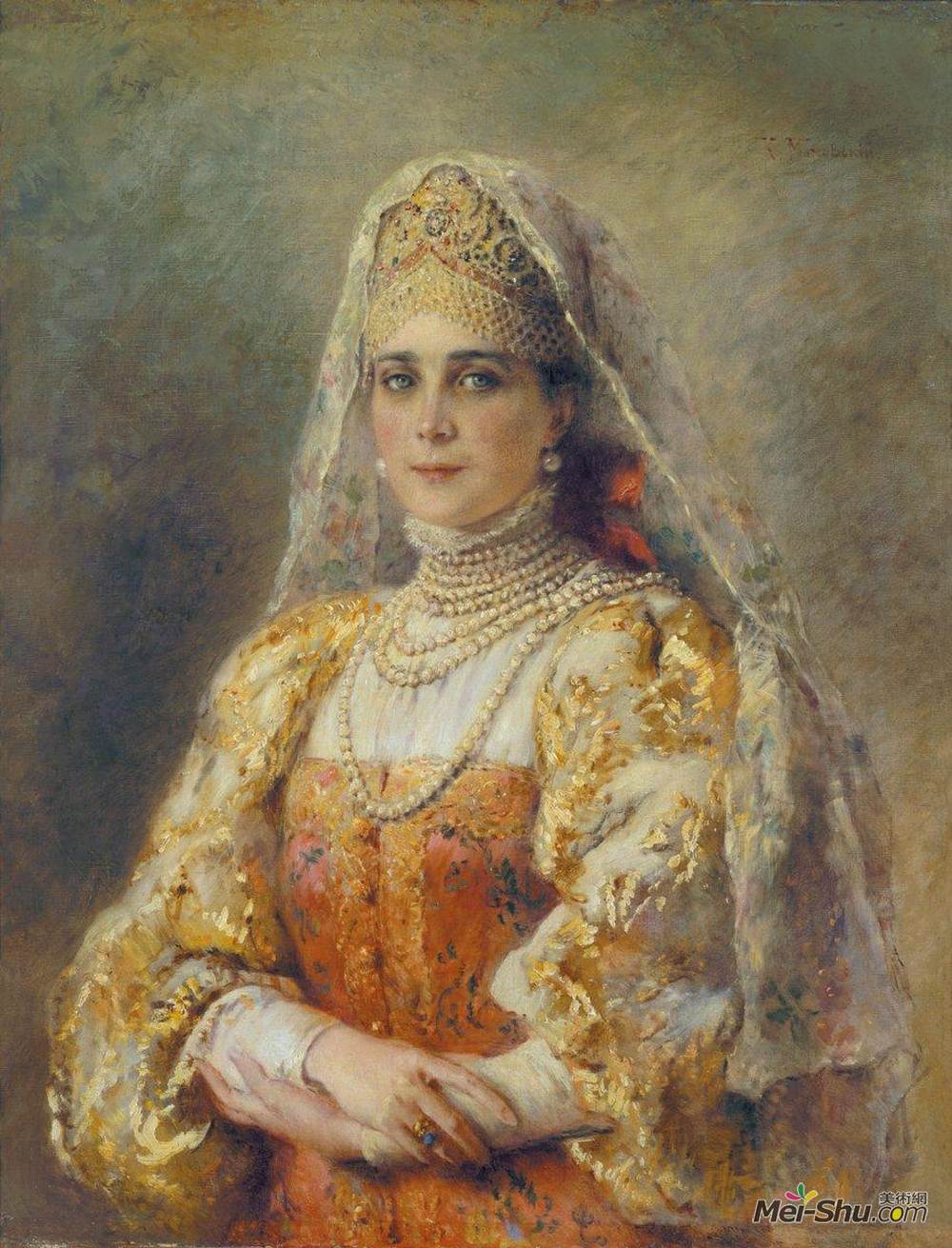 makovsky)高清作品《portrait of princess zinaida yusupova》