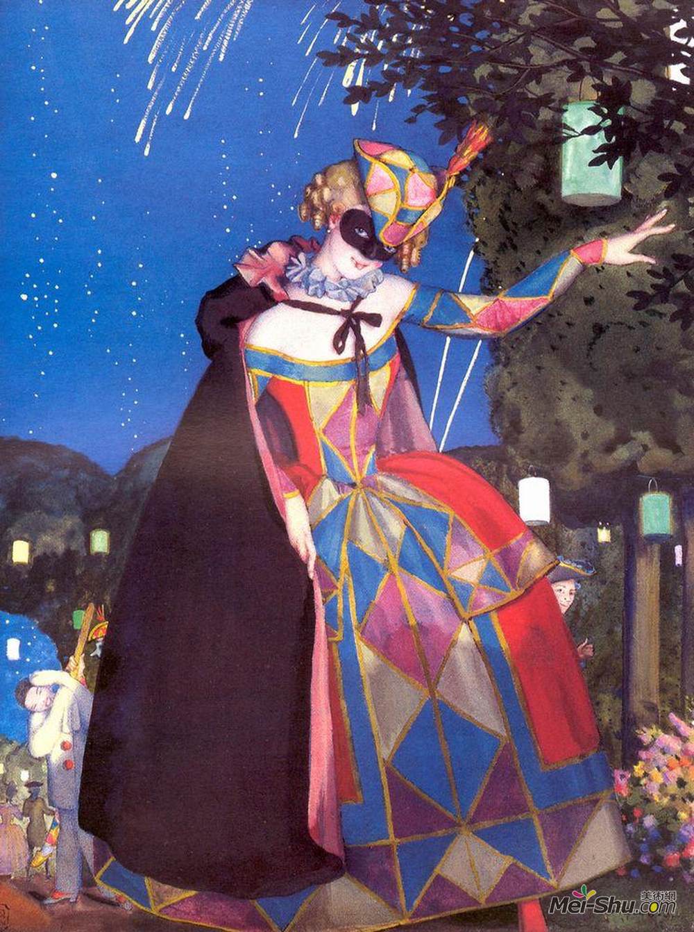 康斯坦丁·索莫夫(Konstantin Somov)高清作品《哥伦布小舌》