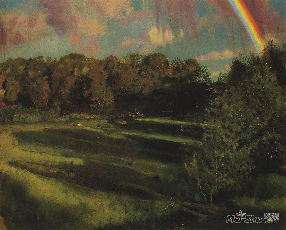 康斯坦丁·索莫夫(Konstantin Somov)高清作品《暮色阴影》