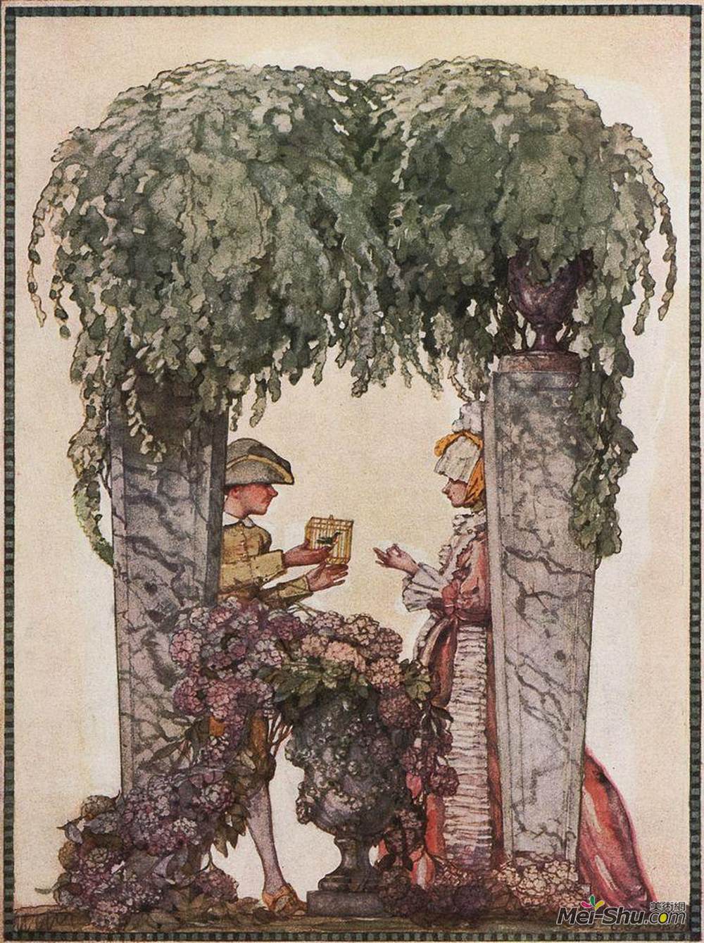 康斯坦丁·索莫夫(Konstantin Somov)高清作品《园艺礼品》