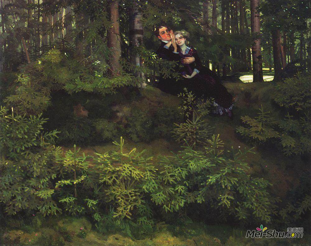 康斯坦丁·索莫夫(Konstantin Somov)高清作品《在福雷斯特》