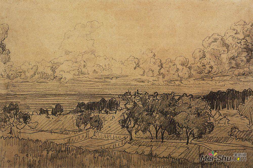 康斯坦丁·索莫夫(Konstantin Somov)高清作品《景观》
