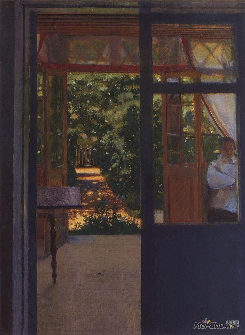 康斯坦丁·索莫夫(Konstantin Somov)高清作品《阳台上》