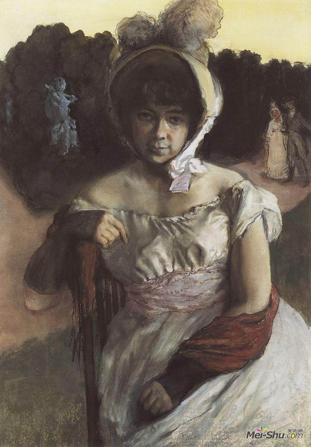 康斯坦丁·索莫夫(Konstantin Somov)高清作品《Portrait of A. Benois》