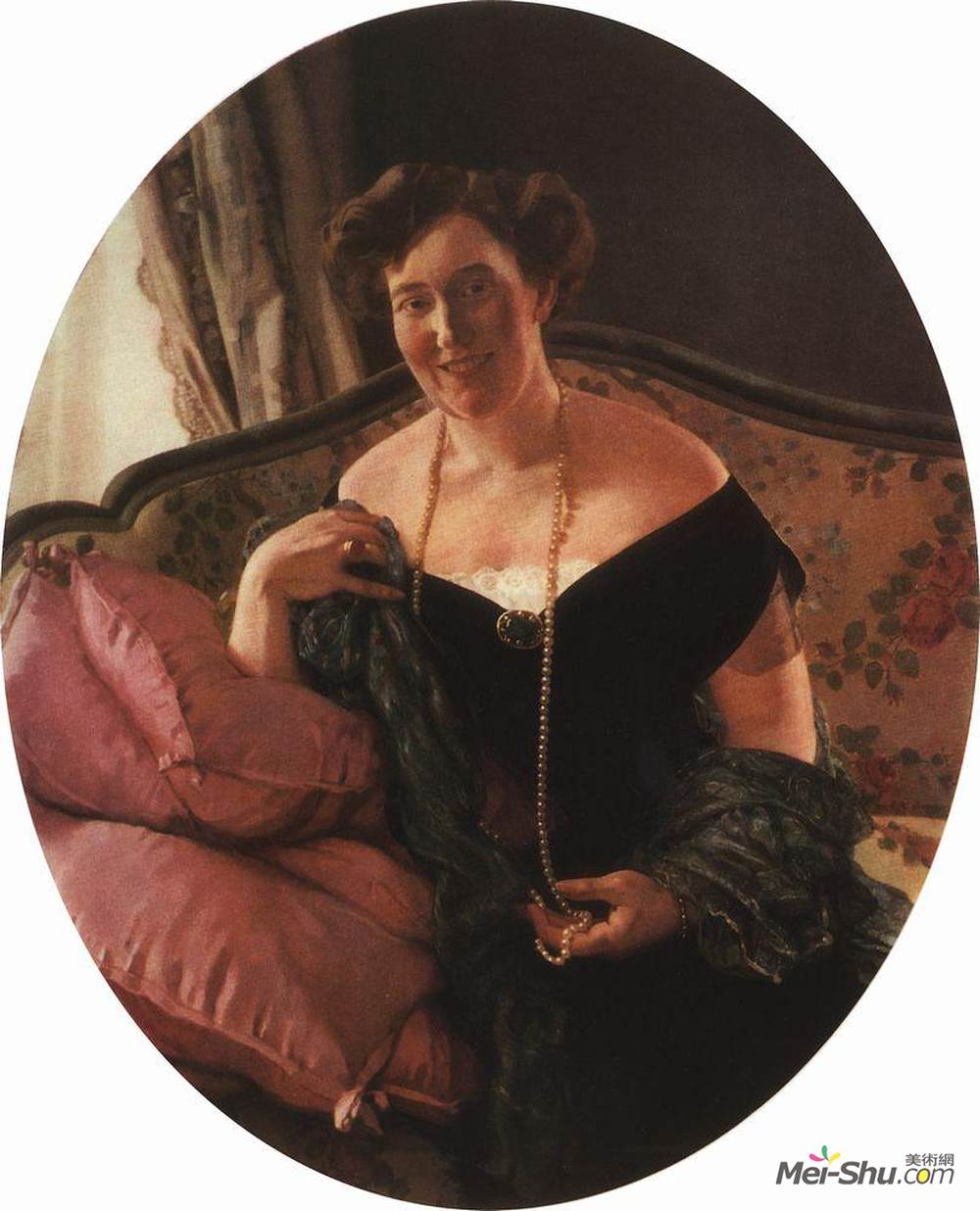 康斯坦丁·索莫夫(Konstantin Somov)高清作品《那先生的肖像》