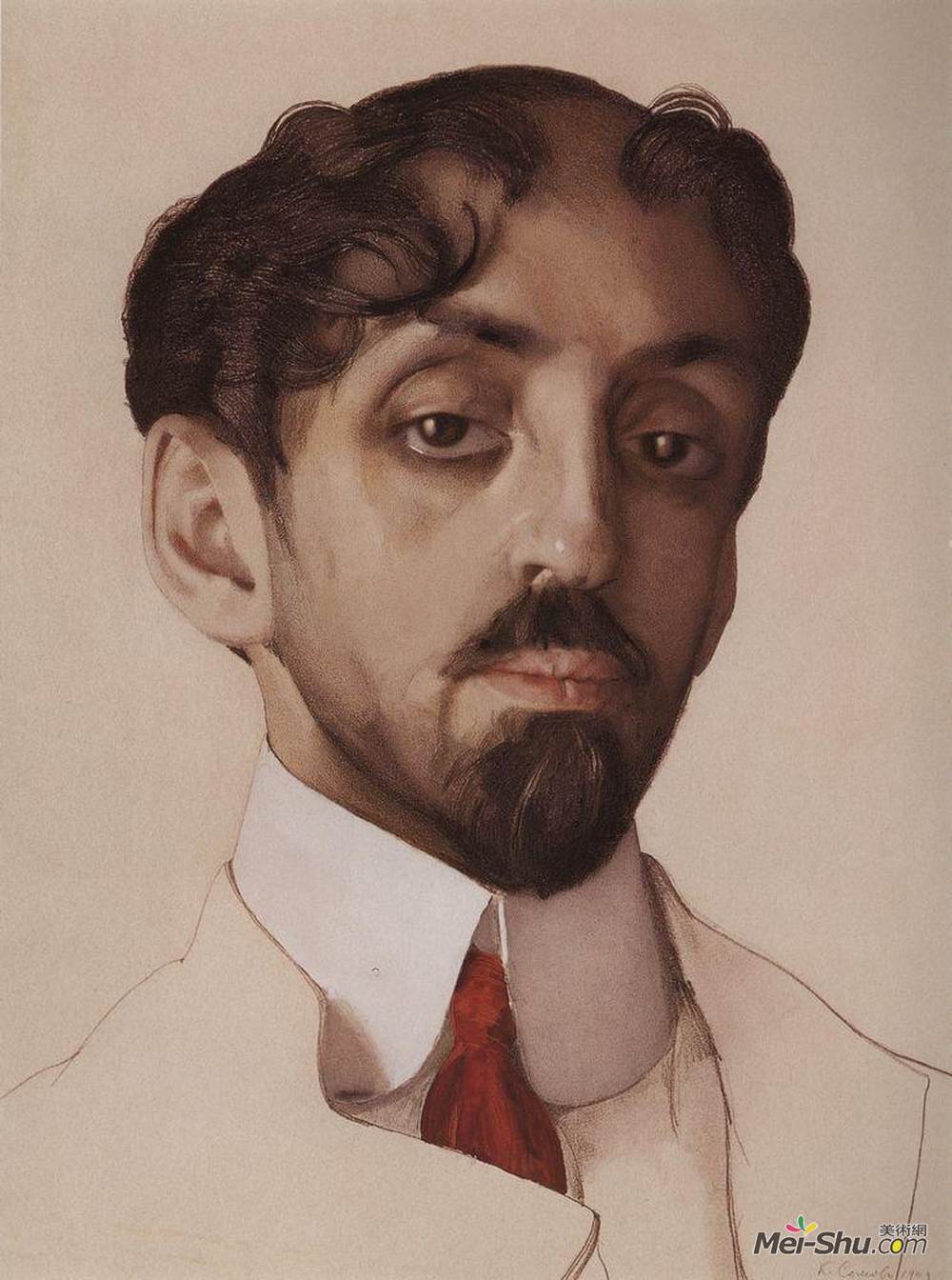 康斯坦丁·索莫夫(Konstantin Somov)高清作品《库兹明先生的肖像》