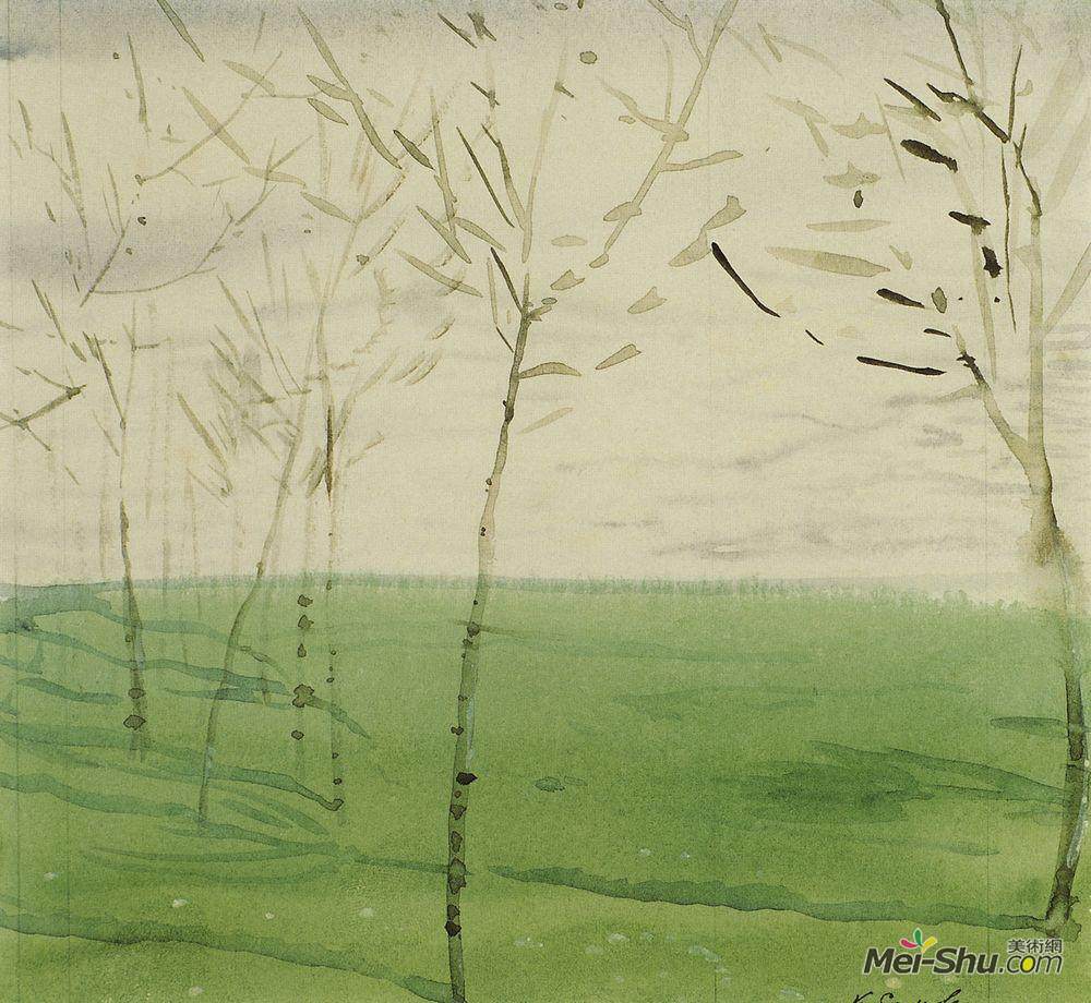 康斯坦丁·索莫夫(Konstantin Somov)高清作品《春景》
