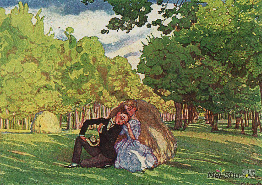 康斯坦丁·索莫夫(Konstantin Somov)高清作品《夏天》