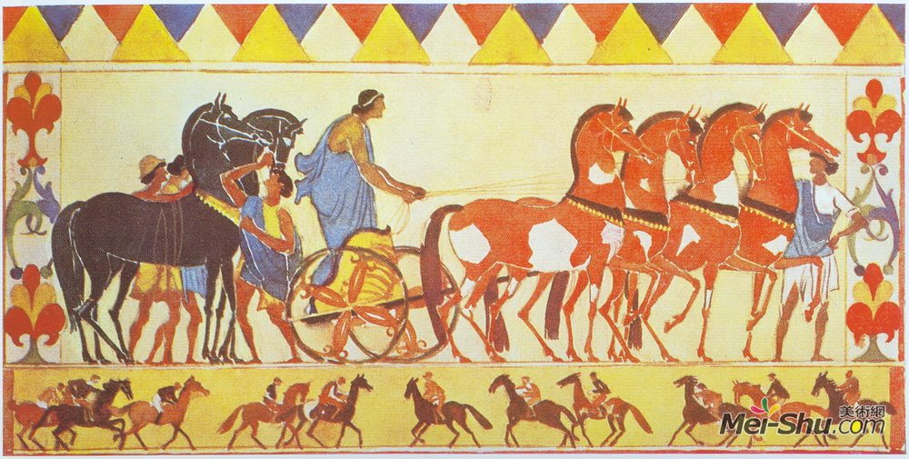 康斯坦丁·由安(Konstantin Yuon)高清作品《国家马戏团的绘画设计》