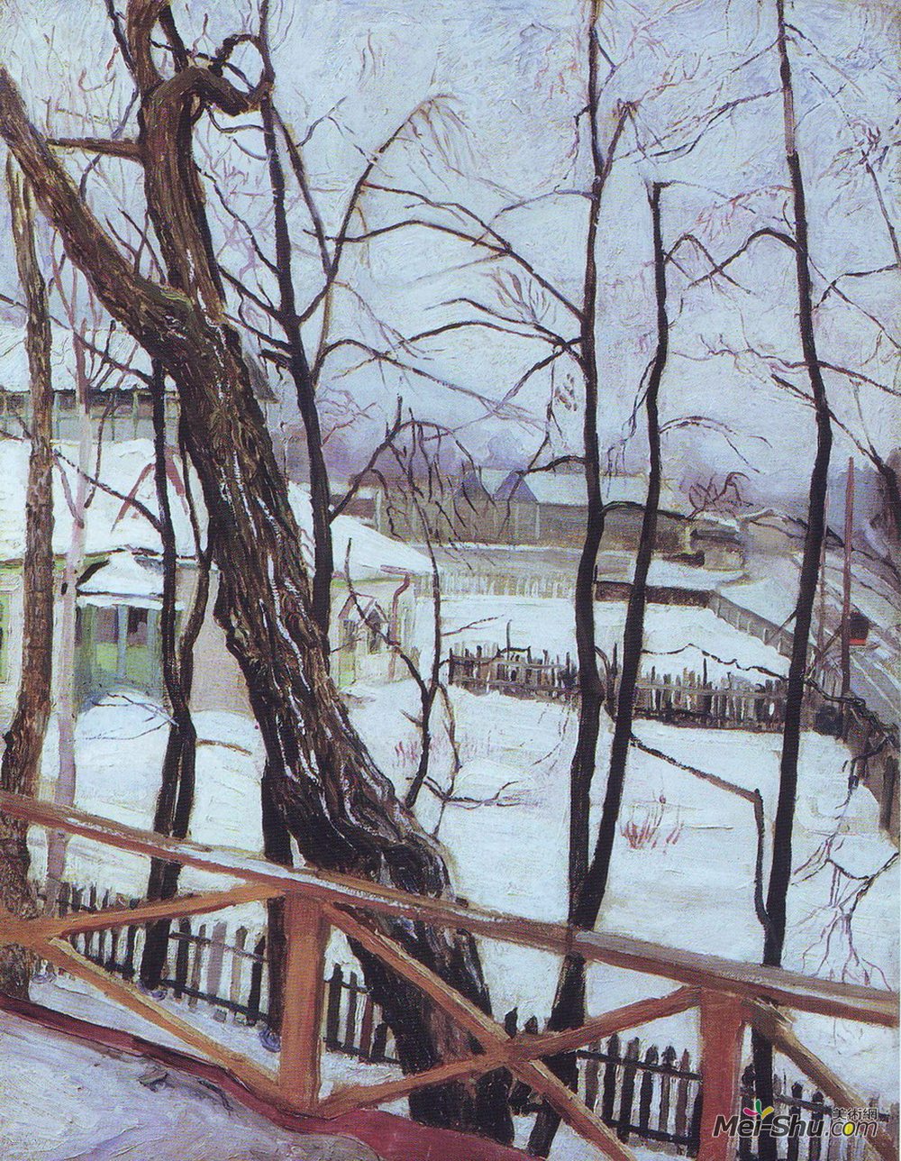 康斯坦丁·由安(Konstantin Yuon)高清作品《波德莫科夫尼景观》