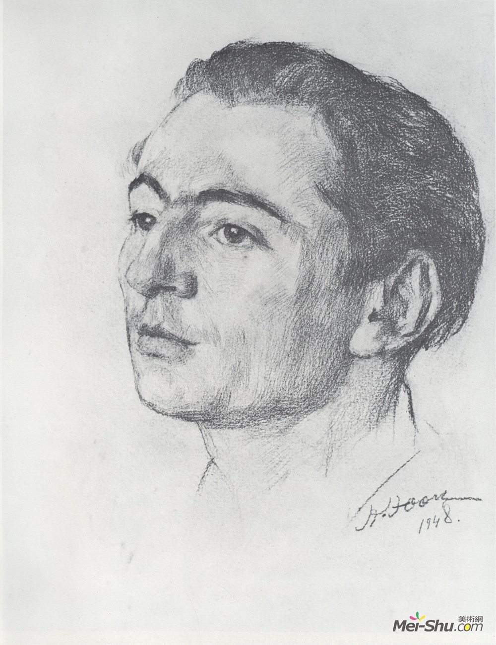 康斯坦丁·由安(Konstantin Yuon)高清作品《Portrait of E.V. Braginsky》