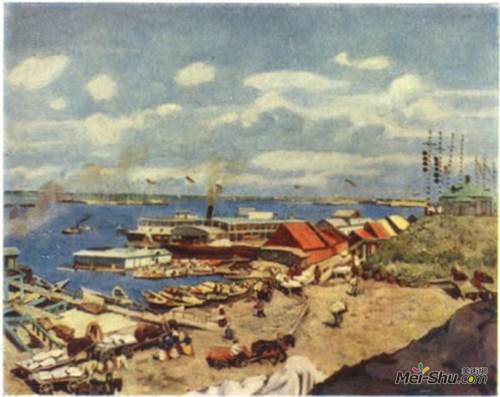 康斯坦丁·由安(Konstantin Yuon)高清作品《普斯科夫。研究。》