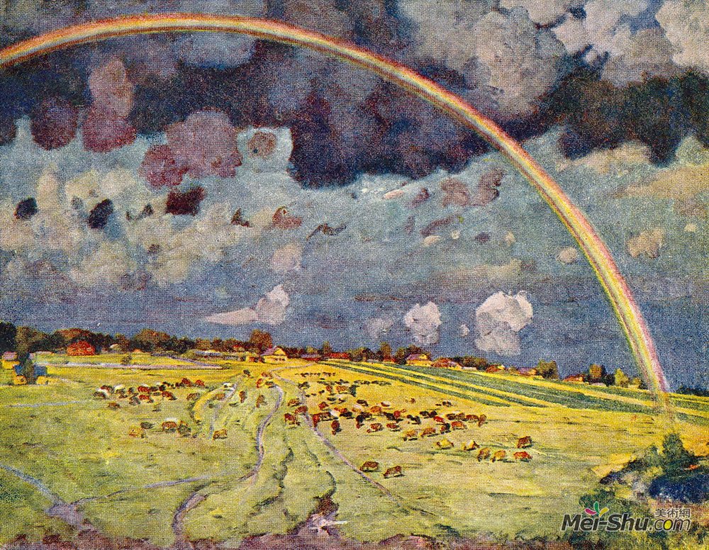 康斯坦丁·由安(Konstantin Yuon)高清作品《彩虹。利亚切沃》