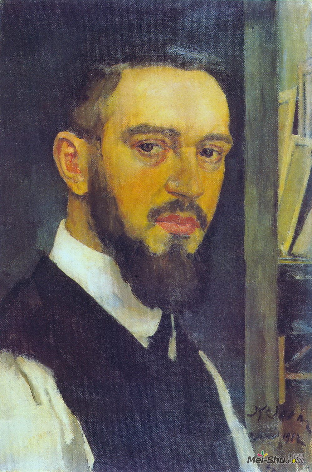 康斯坦丁·由安(Konstantin Yuon)高清作品《自画像》