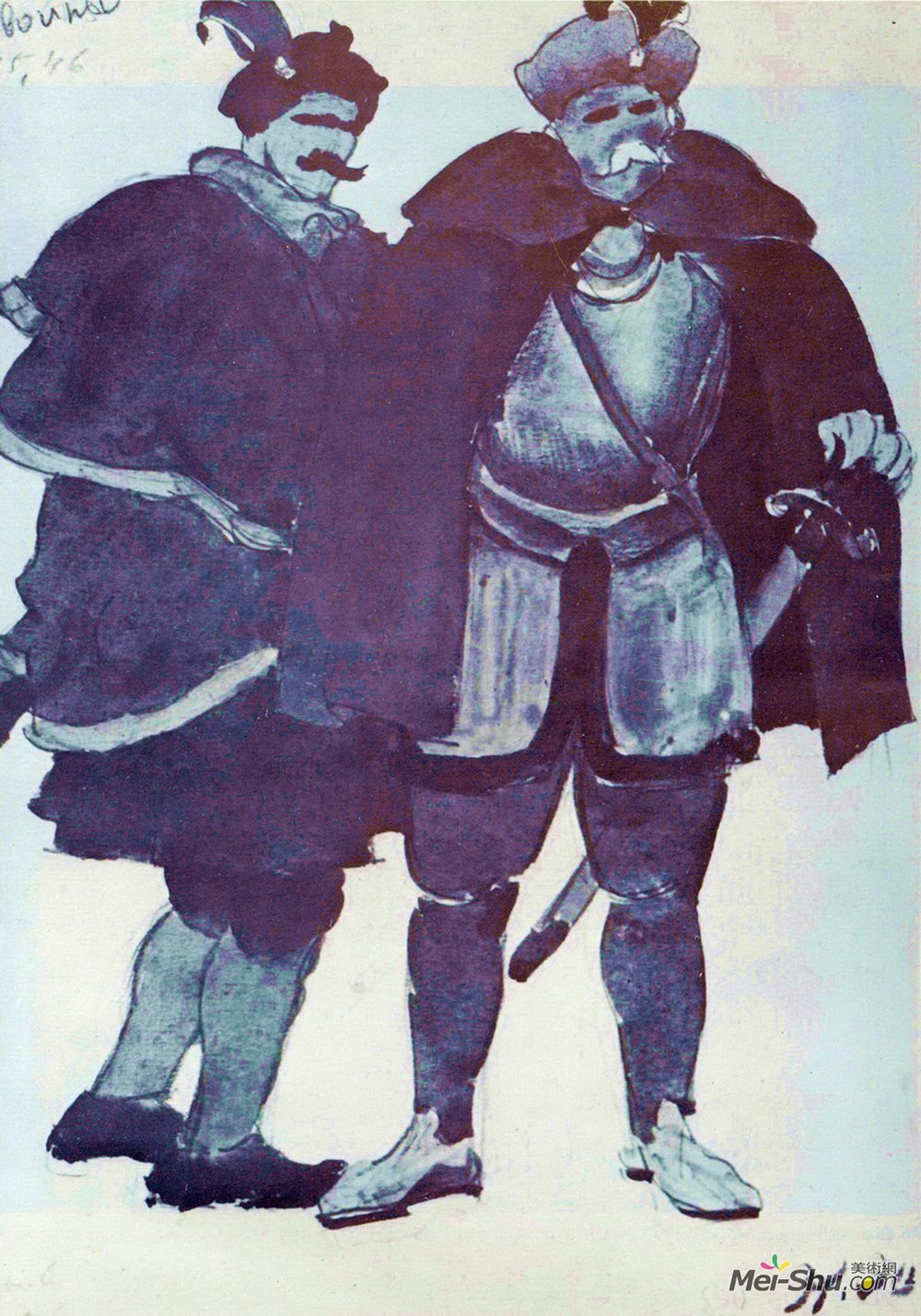 康斯坦丁·由安(Konstantin Yuon)高清作品《Sketch for Glinka's opera "Ivan Susanin&》