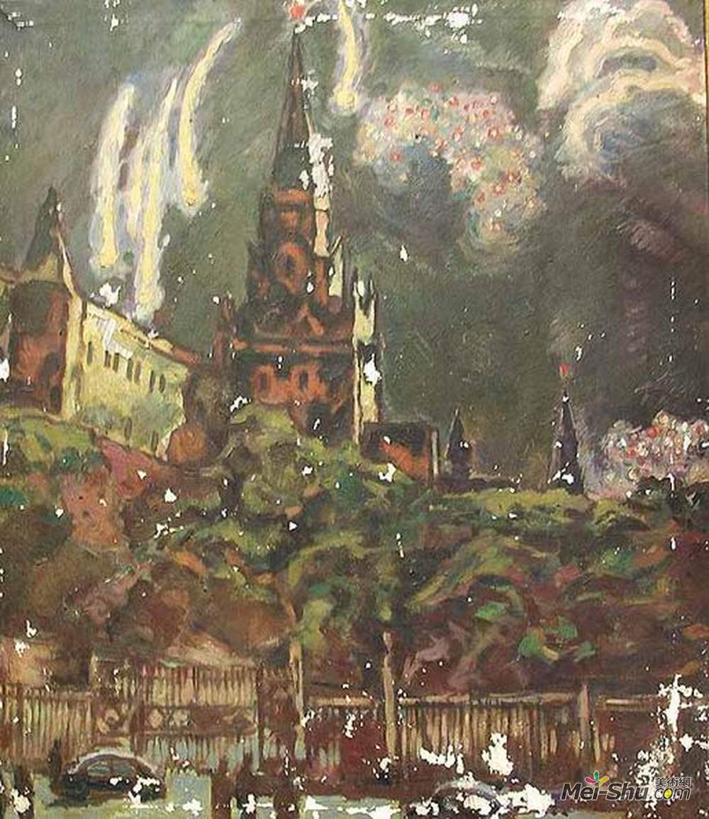 康斯坦丁·由安(Konstantin Yuon)高清作品《Stage design "The Red Square"》