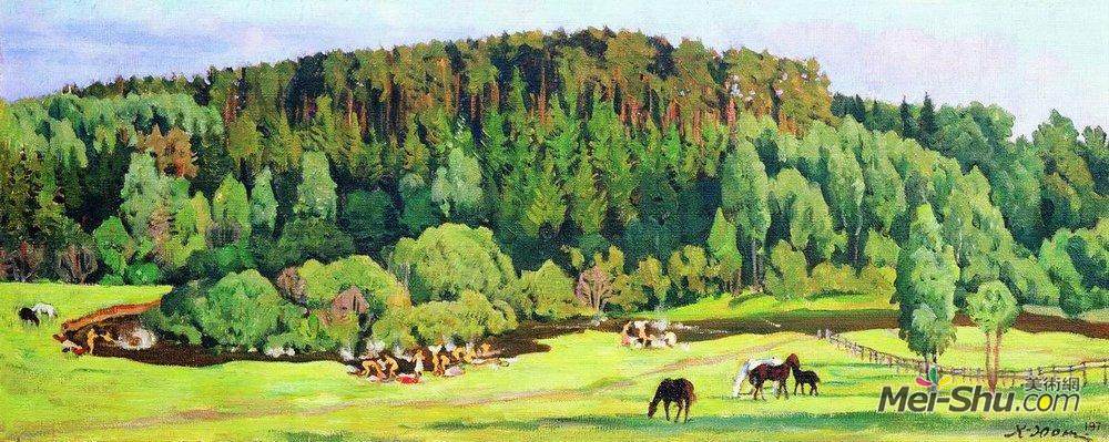 康斯坦丁·由安(Konstantin Yuon)高清作品《夏日》