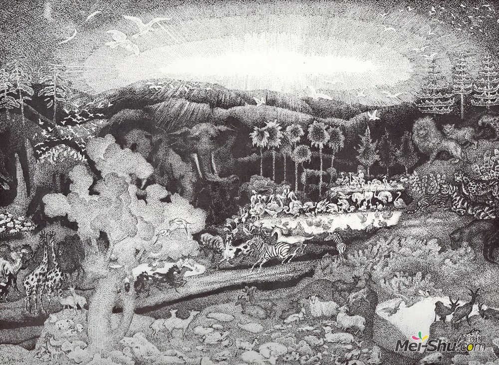 康斯坦丁·由安(Konstantin Yuon)高清作品《动物王国》