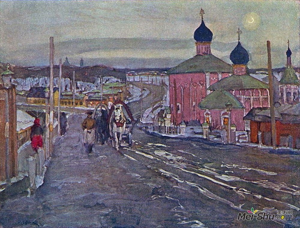 康斯坦丁·由安(Konstantin Yuon)高清作品《暮色》