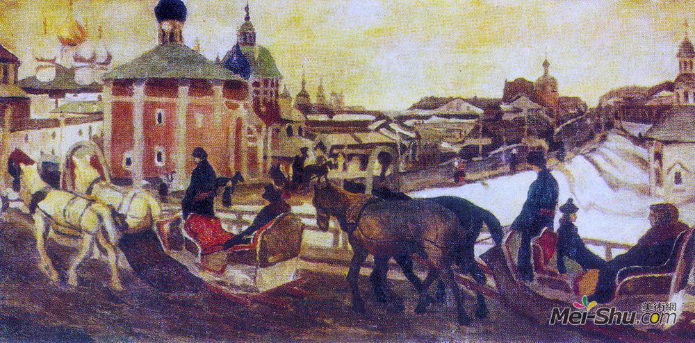 康斯坦丁·由安(Konstantin Yuon)高清作品《特洛伊特萨》